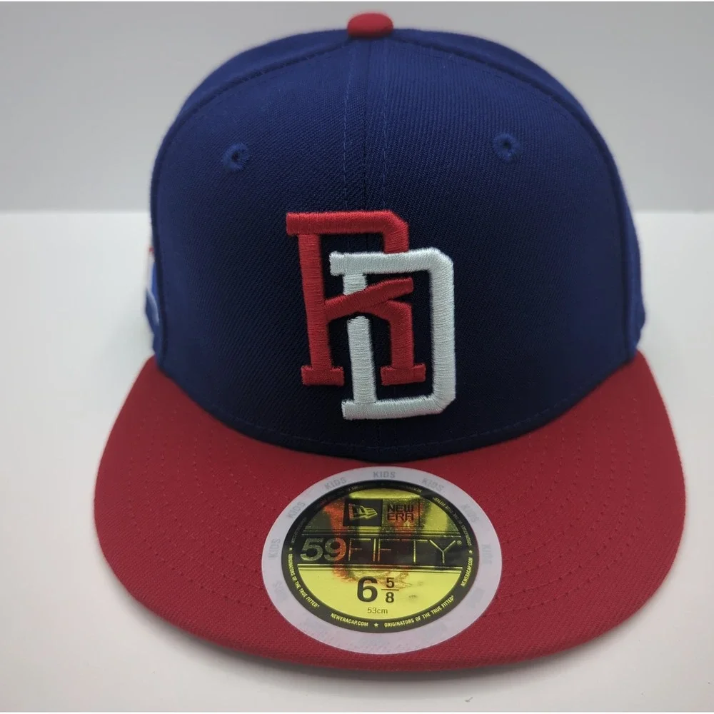 New Era 59FIFTY Dominican Republic WBC‎ Fitted Hat Kids 6 5/8 Blue Red RD Logo